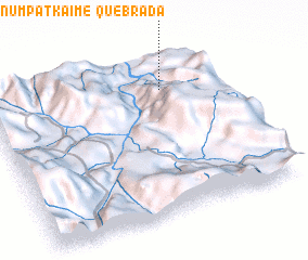 3d view of Quebrada Numpatkaime